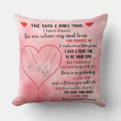 Pink Glittered Romantic Love Quote Kissen (Vorderseite)