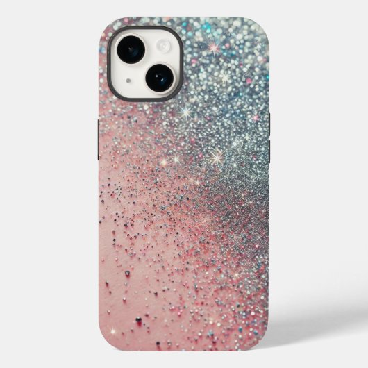 Pink: Glittery Glam für Ihr Telefon Case-Mate iPhone Hülle (Rückseite)