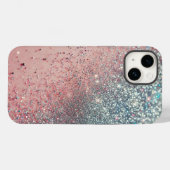 Pink: Glittery Glam für Ihr Telefon Case-Mate iPhone Hülle (Rückseite (Horizontal))