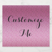 Pink Glittery Gradient Bierflaschenetikett (Einzelnes Label)