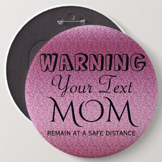 Pink Glittery Gradient Button (Vorne & Hinten)