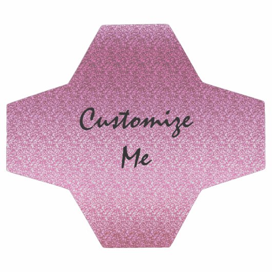 Pink Glittery Gradient Fußball (Flach)