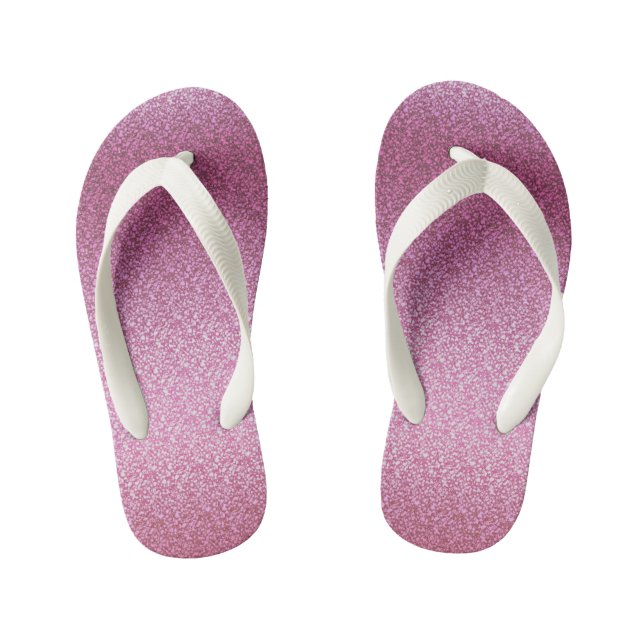 Pink Glittery Gradient Kinderbadesandalen (Fußbett)