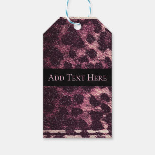 Pink Glittery Leopard Cheetah Animal Print Safari Geschenkanhänger