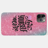 PINK GLITTERY PHONE FALL Case-Mate iPhone HÜLLE (Rückseite (Horizontal))