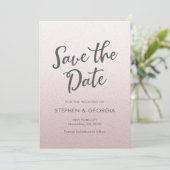 Pink Glittery Rettete unser Datum Hochzeitseinladu Save The Date (Stehend Vorderseite)
