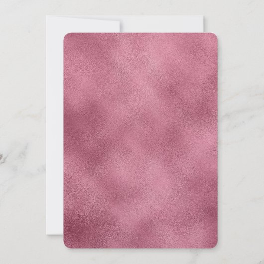 Pink Glitz Birthday Einladung (Rückseite)