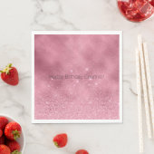 Pink Glitz Birthday Serviette (Beispiel)