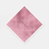 Pink Glitz Birthday Serviette (Ecke)