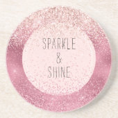 Pink Glitz Getränkeuntersetzer (Vorne)