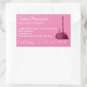 Pink Glitz Glam Reinigungsdienst Janitorial Rechteckiger Aufkleber (Tasche)