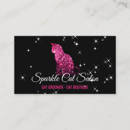 Pink Glitz Glam Starlust Cat Visitenkarte