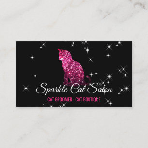 Pink Glitz Glam Starlust Cat Visitenkarte