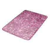 Pink Glitz Glitter Glam Sparkle Badematte (Schrägansicht)