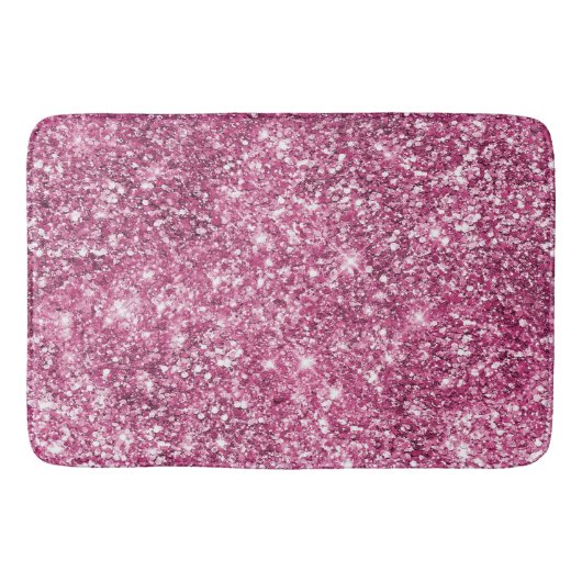 Pink Glitz Glitter Glam Sparkle Badematte (Vorderseite)