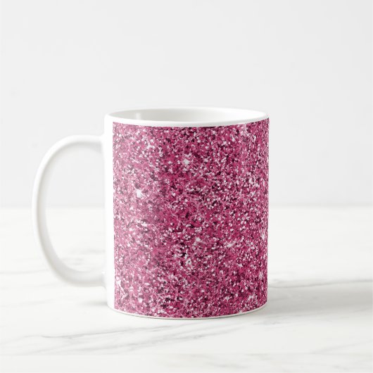 Pink Glitz Glitzer Kaffeetasse (Links)