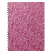 Pink Glitz Glitzer Notizblock (Vorderseite)