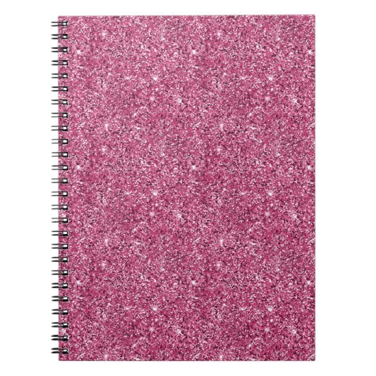 Pink Glitz Glitzer Notizblock (Vorderseite)