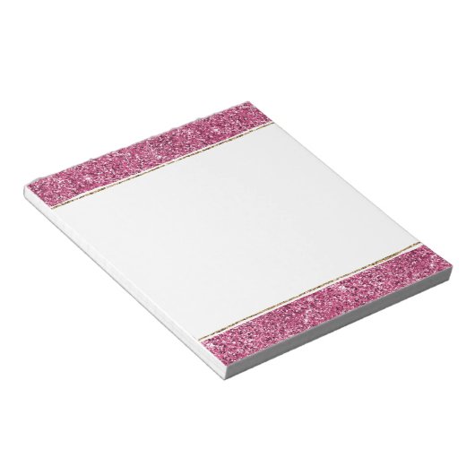Pink Glitz Glitzer Notizblock (angewinkelt)