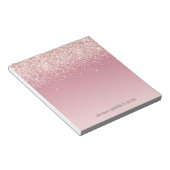 Pink Glitz Glitzer Ombre Notizblock (angewinkelt)