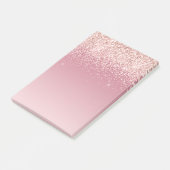 Pink Glitz Glitzer Ombre Post-it Klebezettel (angewinkelt)