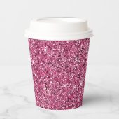 Pink Glitz Glitzer Pappbecher (Vorderseite)