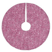 Pink Glitz Glitzer Polyester Weihnachtsbaumdecke (Vorderseite)