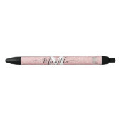 Pink Glitz Monogram Crown Custom Autograph Pen Kugelschreiber (Vorderseite)