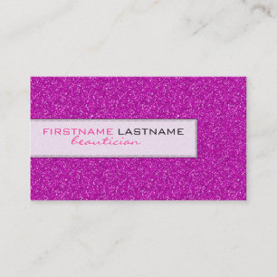 Pink Glitzer 2 Beautician Business Card Visitenkarte