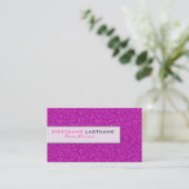 Pink Glitzer 2 Beautician Business Card Visitenkarte (Stehend Vorderseite)
