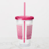 Pink Glitzer Akryltumbler mit Name und Initialen Acryltrinkbecher (Rechts)