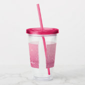 Pink Glitzer Akryltumbler mit Name und Initialen Acryltrinkbecher (Links)