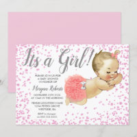 Pink Glitzer Baby mit einer Girl-Babydusche laden 