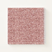 Pink Glitzer Babydusche Geschenke + Gästebuch Notizblock (Rückseite)