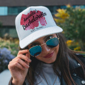 Pink Glitzer Bachelorette Bridesmaid Script Trendy Truckerkappe