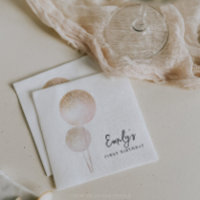 Pink Glitzer Balloons Girl First Birthday Party