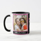 Pink Glitzer Best Friend Forever Foto Tasse (Links)