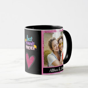 Pink Glitzer Best Friend Forever Foto Tasse