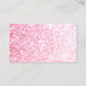 Pink Glitzer Bokeh Bestellungskarte Visitenkarte (Rückseite)
