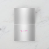 Pink Glitzer & Bow Danke Karte (Innenseite)