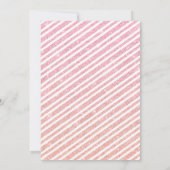 Pink Glitzer Bunny Floral Erster Geburtstag Einladung (Rückseite)