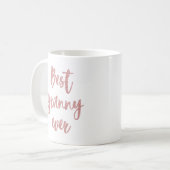 Pink Glitzer Calligraphy Best Granny Ever Kaffeetasse (Vorderseite Links)