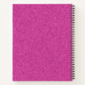 Pink Glitzer Calligraphy Notebook Notizblock (Rückseite)