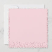 Pink Glitzer Carriage Mairy Tale Babydusche Einladung (Rückseite)