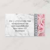 Pink Glitzer Chic Gold Artist Rose Gold Business C Visitenkarte (Rückseite)