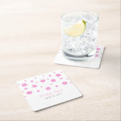 Pink Glitzer Confetti Paper Untersetzer (Vor Ort)