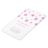 Pink Glitzer Confetti Speichern Sie das Datumsfens Magnet (Linke Seite)