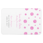 Pink Glitzer Confetti Speichern Sie das Datumsfens Magnet (Horizontal)