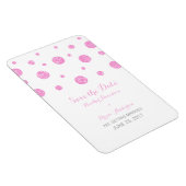 Pink Glitzer Confetti Speichern Sie das Datumsfens Magnet (Rechte Seite)
