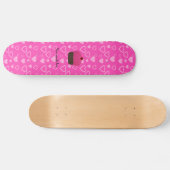 Pink Glitzer cupcake rosa Herzen Skateboard (Horizontal)